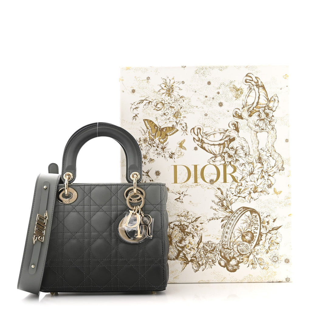 Lambskin Cannage Gradient Small My ABCDior Lady Dior Grey