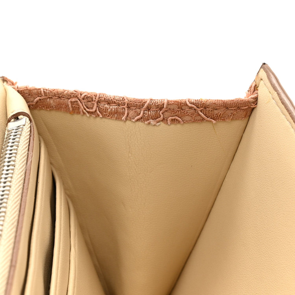 Lace Milla Wallet on Chain Powder Pink