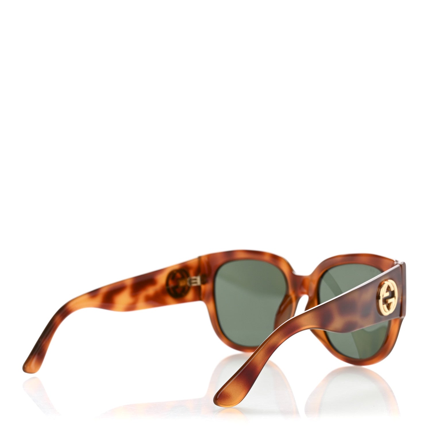 Acetate Square Frame Sunglasses GG0142SA Tortoise