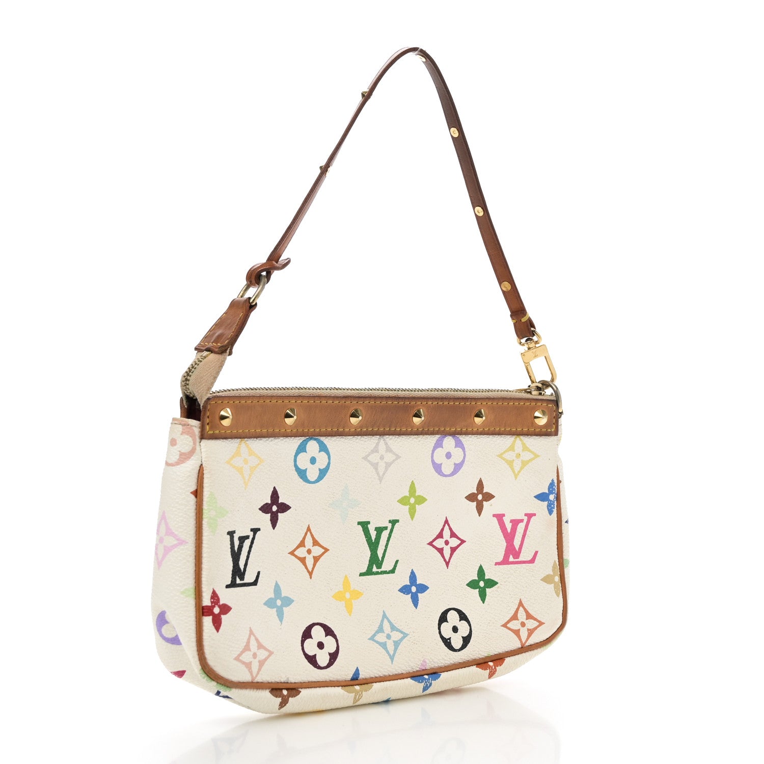 Monogram Multicolor Pochette Accessories White