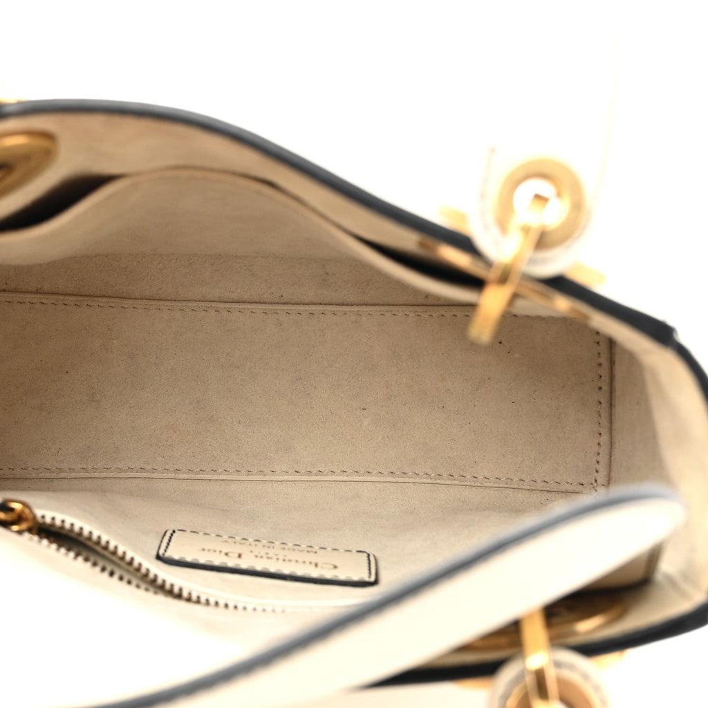 Calfskin Niki De Saint Phalle Heart Mini Supple Lady Dior Off White