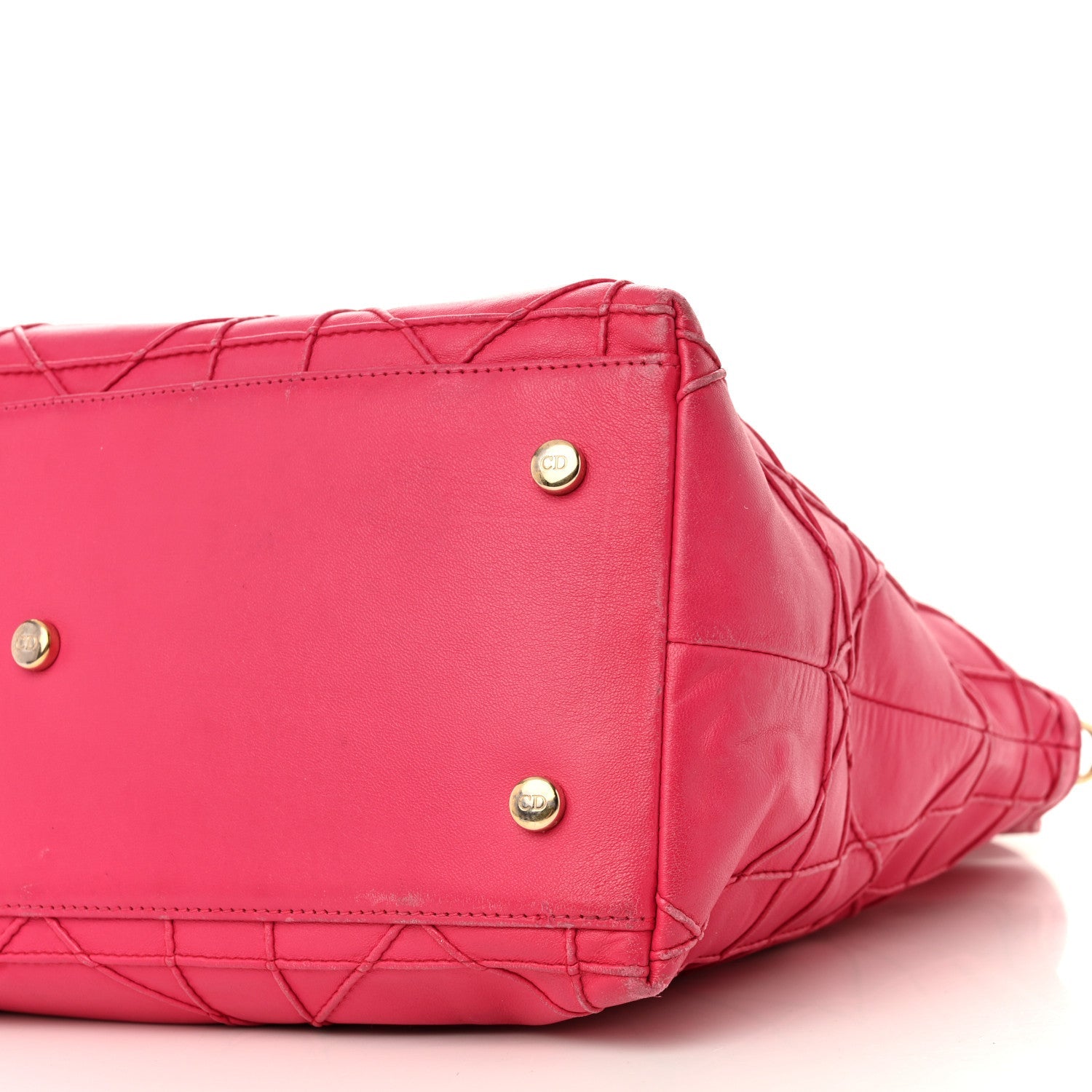 Lambskin Cannage Medium Granville Tote Fuchsia