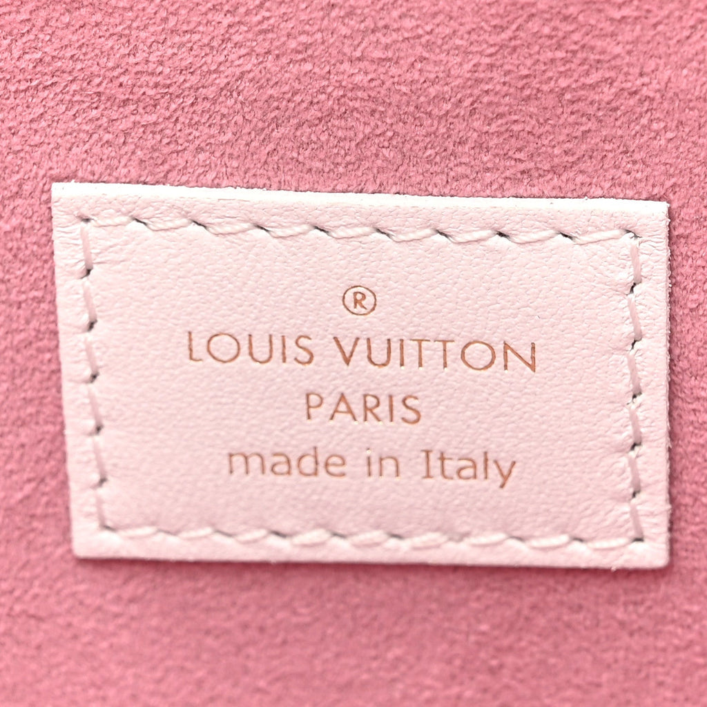 Lambskin Embossed Monogram LV Garden Coussin PM Cream