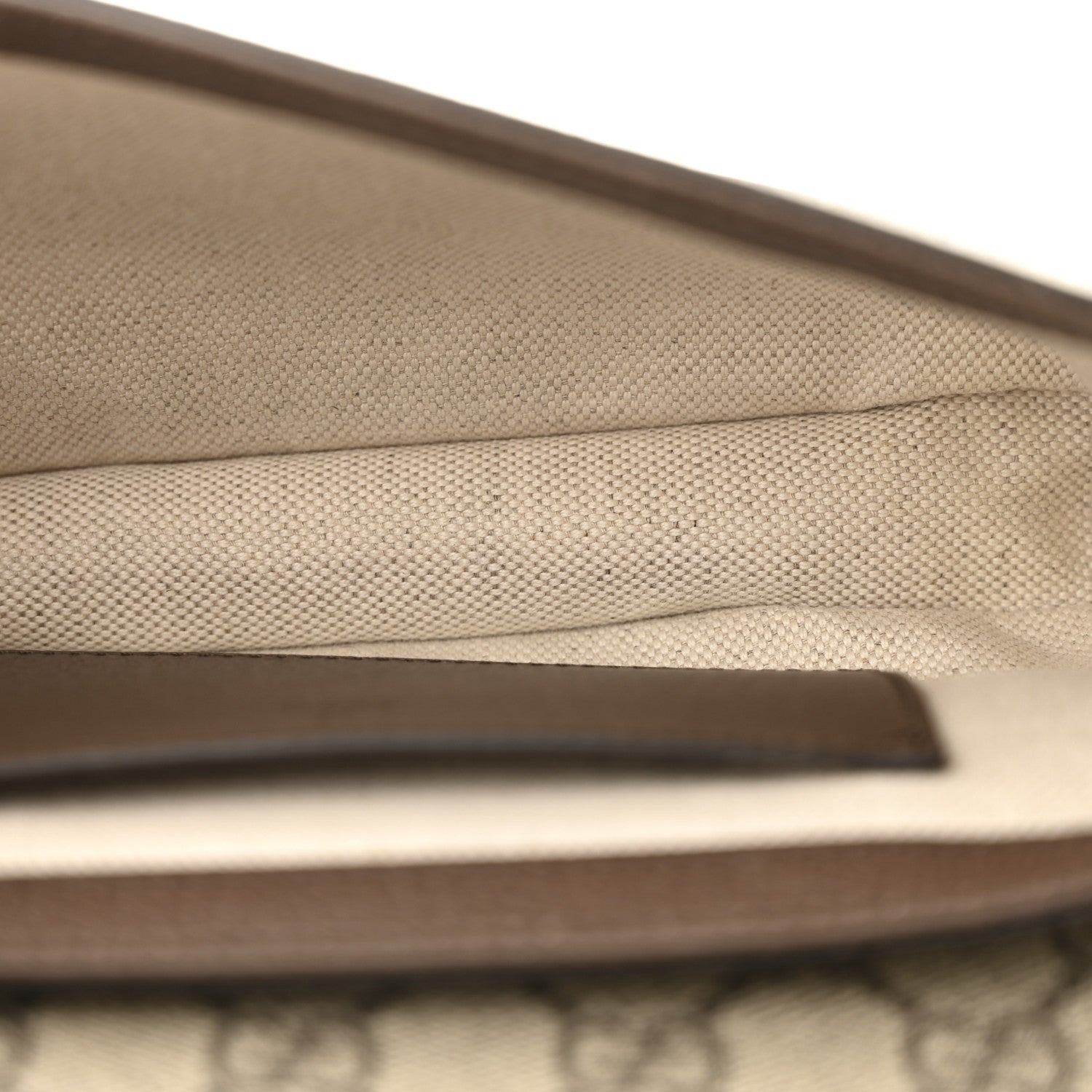 GG Supreme Monogram Textured Dollar Calfskin Web Mini Ophidia Envelope Shoulder Bag Beige Ebony