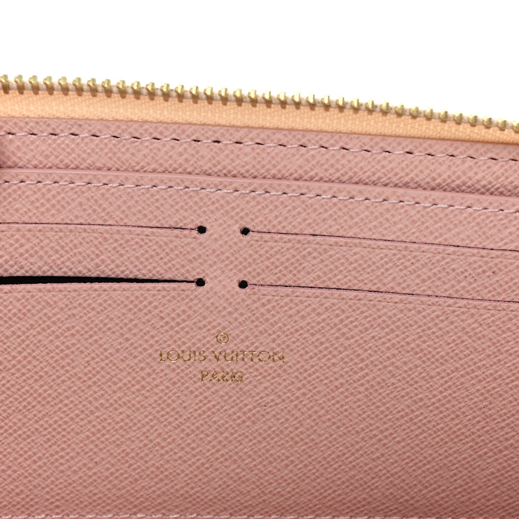 Damier Azur Clemence Wallet Rose Ballerine