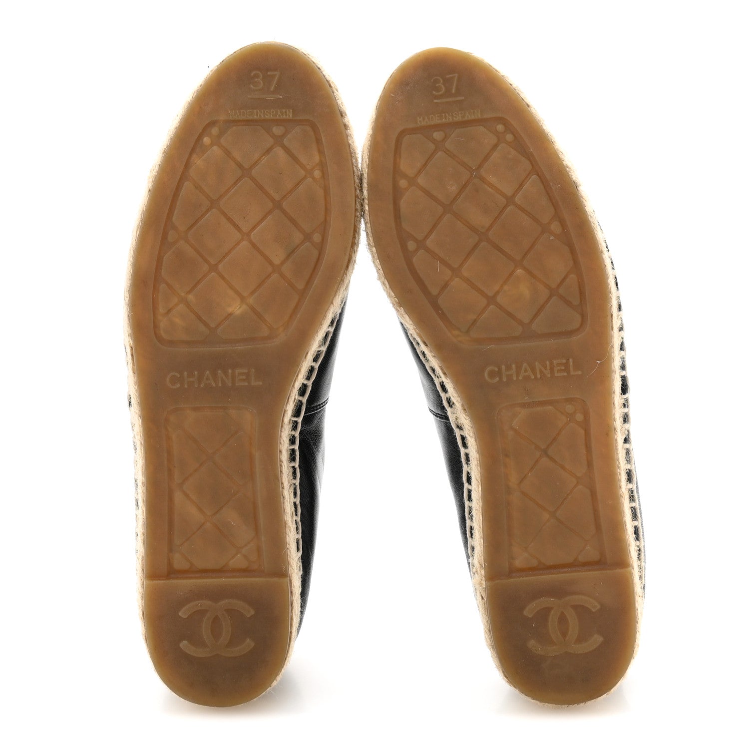 Lambskin CC Espadrilles 37 Black