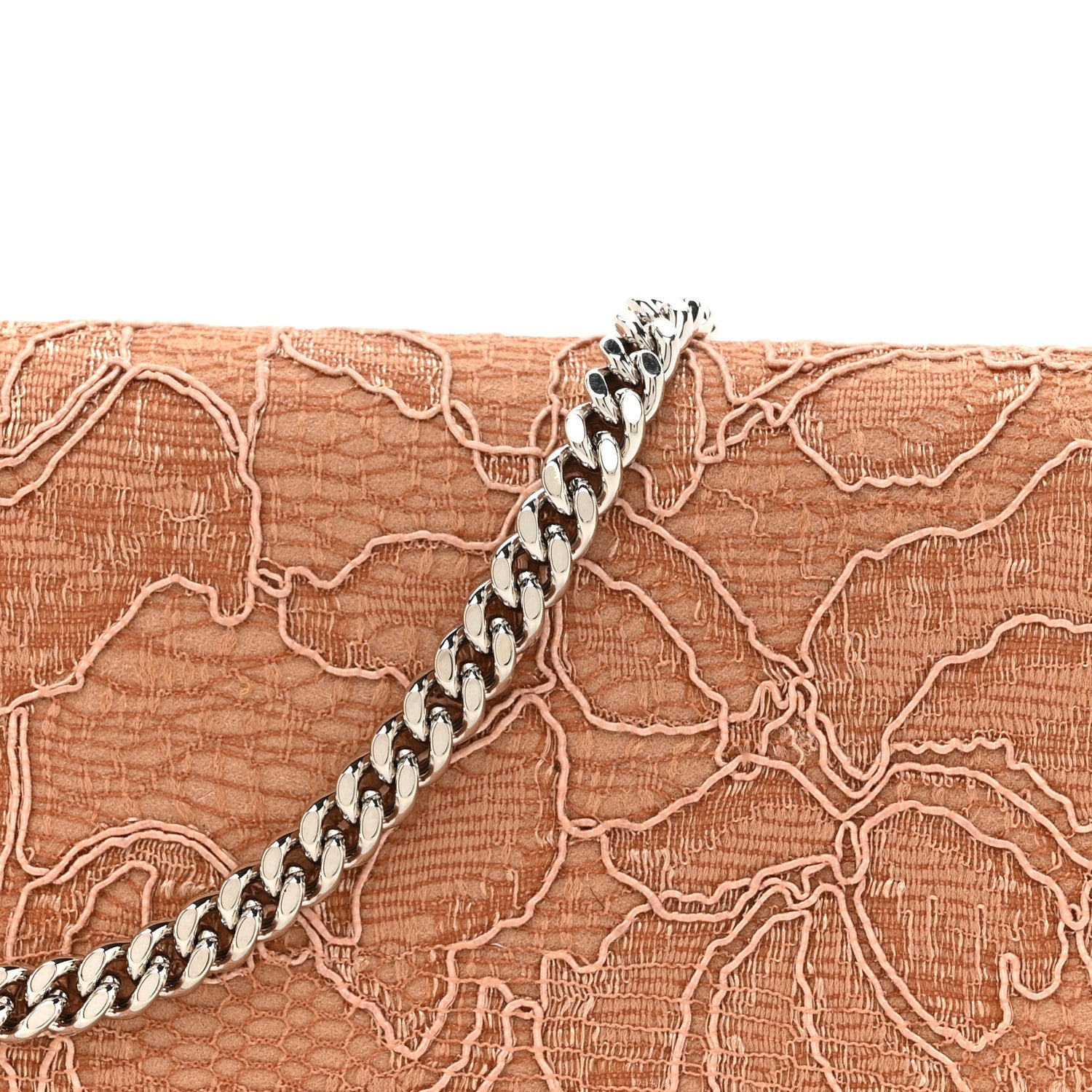Lace Milla Wallet on Chain Powder Pink