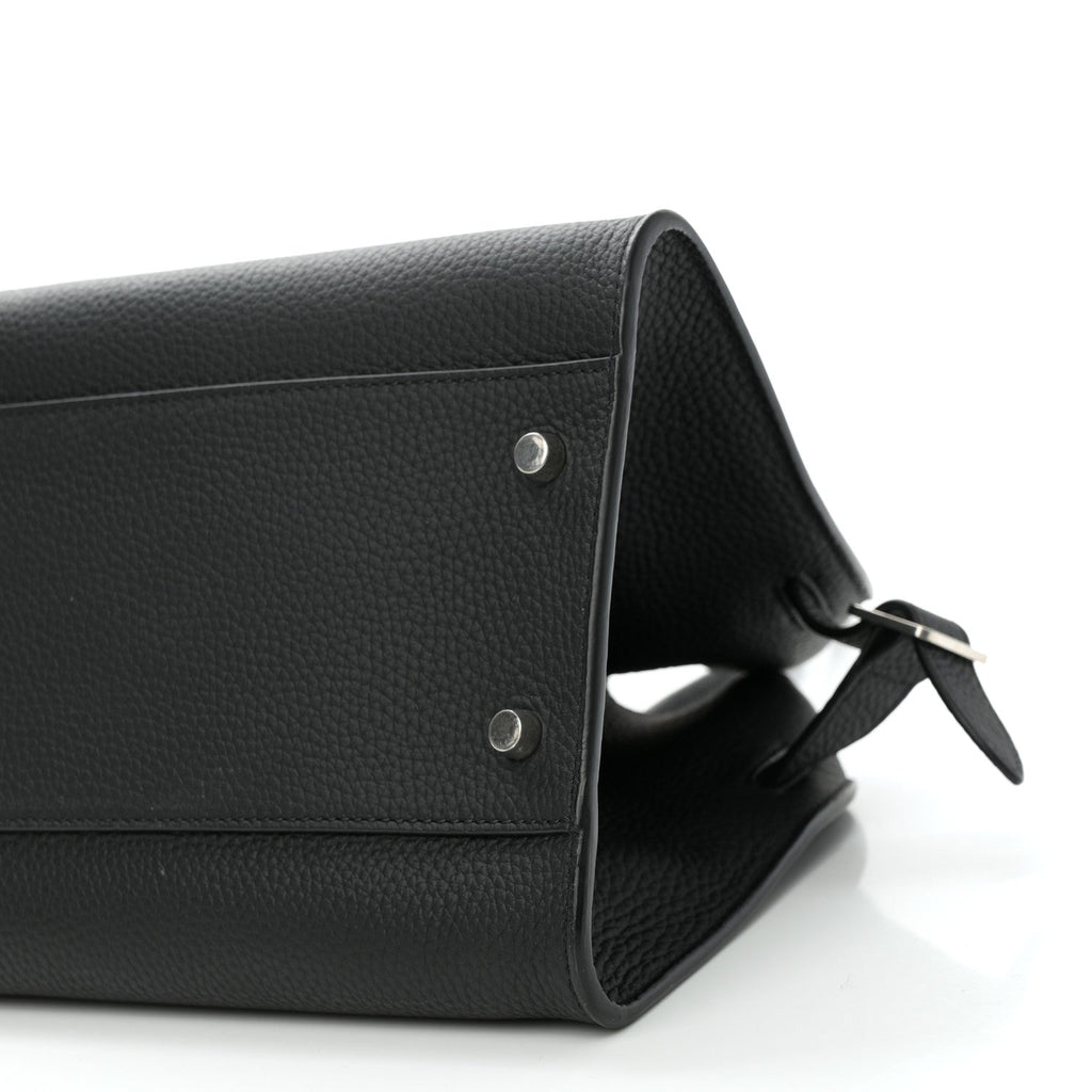 Grained Calfskin EW Margaux 12 Black