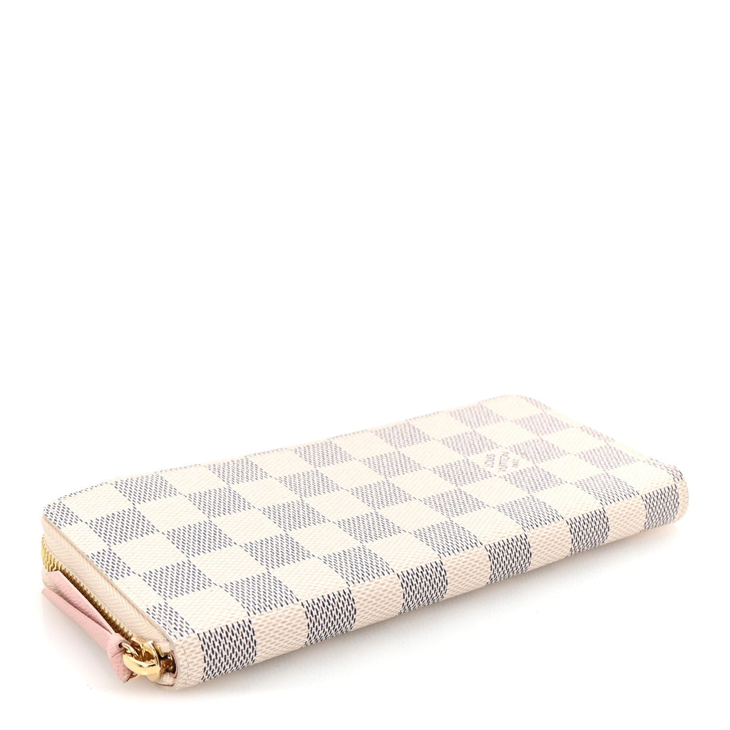 Damier Azur Clemence Wallet Rose Ballerine