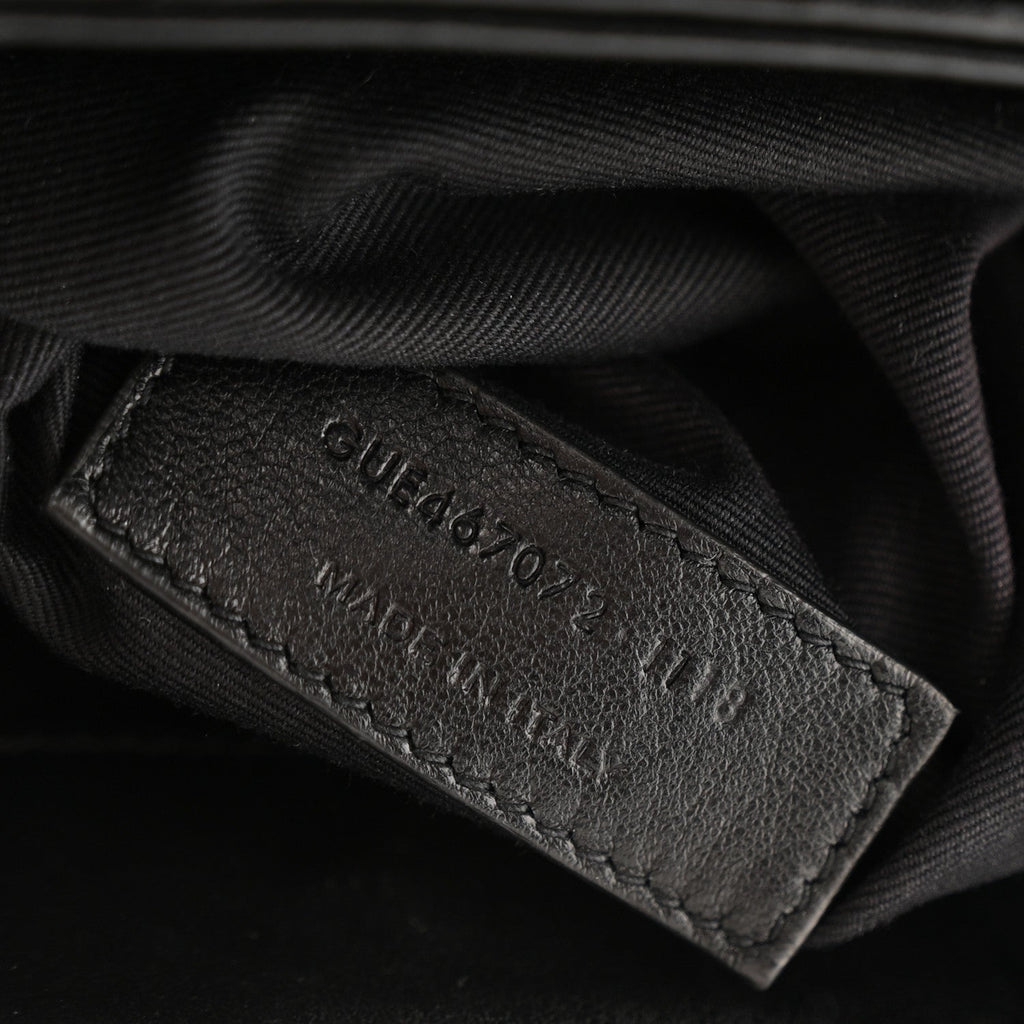 Calfskin Y Quilted Monogram Toy Loulou Crossbody Bag Black